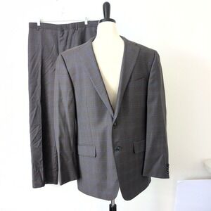 Ermenegildo Zegna Trofeo Superfine Australian Wool Plaid Suit Men Size 42R 36x30
